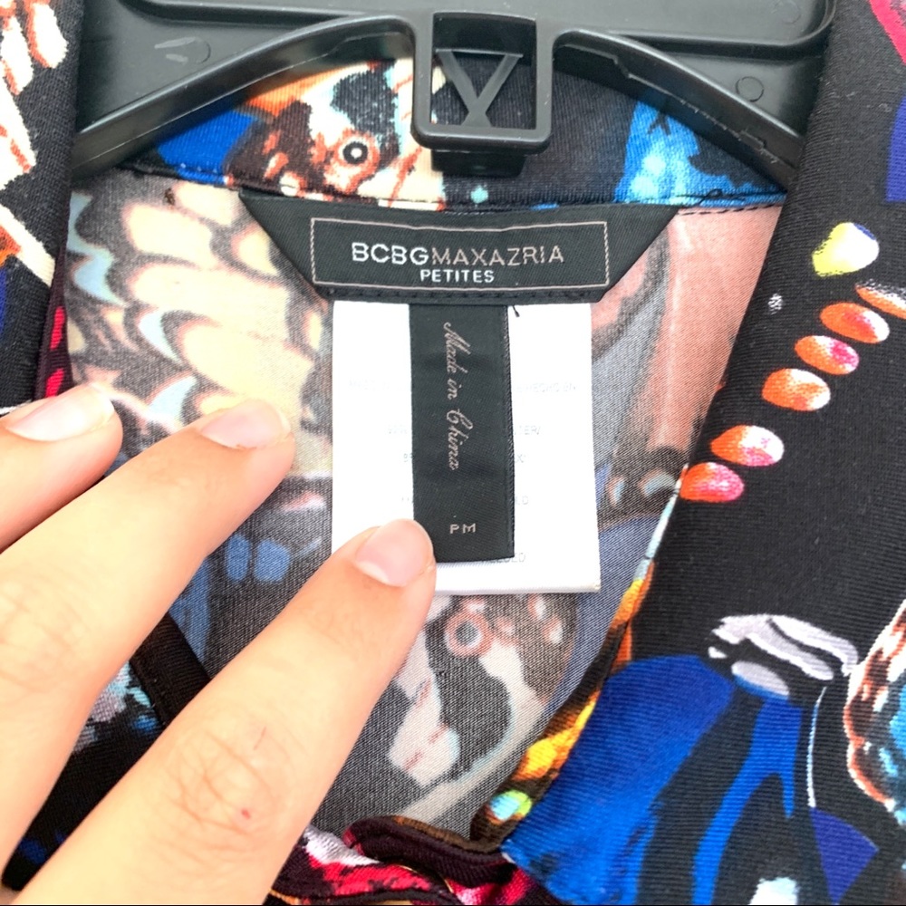 BCBG Max Azria Butterfly Button Up - Picture 5 of 15